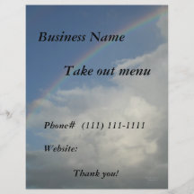 Restaurant Supplies  Take out flyer rainbow
