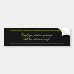 Restaurant Supplies Wash hands stickers Bistro Bumper Sticker