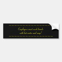 Restaurant Supplies Wash hands stickers Bistro Bumper Sticker