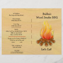 Restaurant Supply  BBQ Menu Flyer