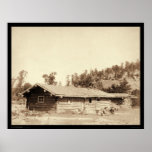 Resting at the Old Log Cabin Home SD 1887 Posters