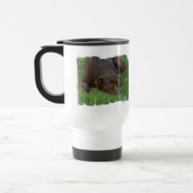 Resting Chocolate Lab Travel Mug