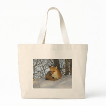 Resting Fox Tote Bags
