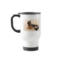 Resting German Shepherd Dog Travel Mug