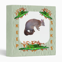 Resting Grasshopper 3 Ring Binders