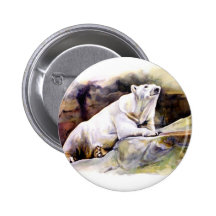 Resting Polar Bear Button