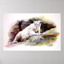 Resting Polar Bear Print