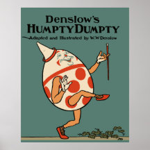 Restored, Denslow's Humpty Dumpty cartoon Print