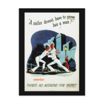 RESTORED "No medicine for..." WWII Health Poster