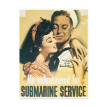 RESTORED Submarine Navy Propaganda Poster