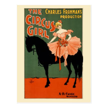 restored The Circus Girl vintage poster Post Cards