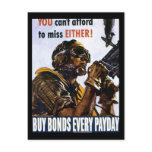 RESTORED "You can't afford to miss, either" bonds Postcard