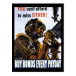 RESTORED "You can't afford to miss, either" bonds Postcard