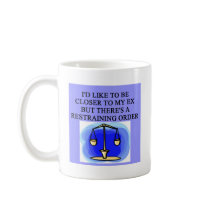 restraining order divorce joke mugs