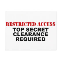 Restricted Access Postcard