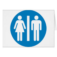 Restroom Facilities Highway Sign Greeting Card