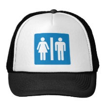 Restroom Facilities Highway Sign Mesh Hats