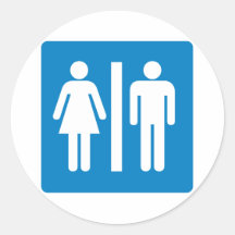Restroom Facilities Highway Sign Stickers
