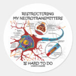 Restructuring My Neurotransmitters Is Hard To Do Round Sticker