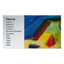 Résumé - acrylique - primitifs carte de visite