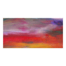 Résumé - Guash et acrylique - rêves agréables Photocartes