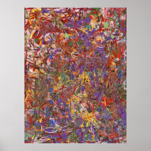 Résumé - peinture de tissu - théorie de ficelle posters