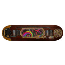 Résumé - spirales - à l'intérieur d'un clown skateboard customisable
