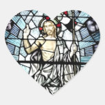 Résurrection de fenêtre en verre teinté de Jésus Adhésif