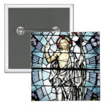 Résurrection de fenêtre en verre teinté de Jésus Badge Avec Épingle