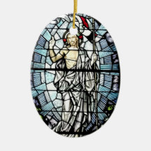 Résurrection de fenêtre en verre teinté de Jésus Décoration De Noël