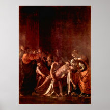 Résurrection de Lazarre par Caravaggio Posters