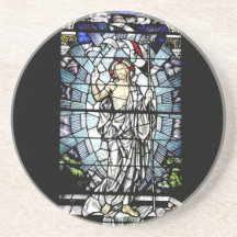 Resurrection of Jesus Stained Glass Window Coasters