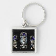 Resurrection of Jesus Stained Glass Window Keychain
