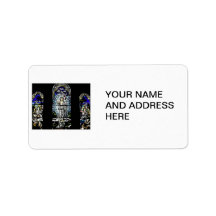 Resurrection of Jesus Stained Glass Window Address Label