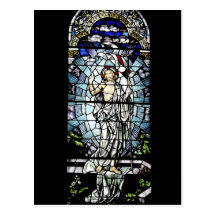 Resurrection of Jesus Stained Glass Window Postcard