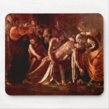 Resurrection of Lazarus by Caravaggio Mouse Pads