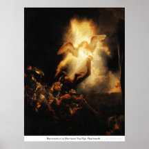 Résurrection par Harmensz Van Rijn Rembrandt Affiche