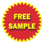 RETAIL SALE BADGE - FREE SAMPLE stickers