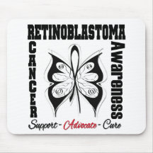 Retinoblastoma Cancer Butterfly Mouse Pads
