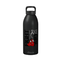 Retinoblastoma Cancer Fight Like a Girl Grunge Water Bottles