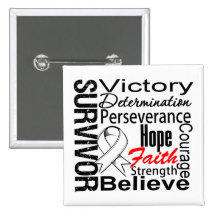 Retinoblastoma Cancer Survivor Collage Pinback Button