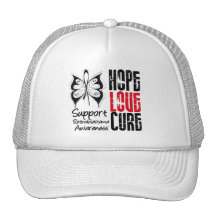 Retinoblastoma Hope Love Cure Grunge Mesh Hat