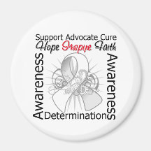 Retinoblastoma Inspirations Spiral Ribbon Fridge Magnets