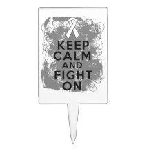 Retinoblastoma Keep Calm and Fight On Rectangular Cake Topper