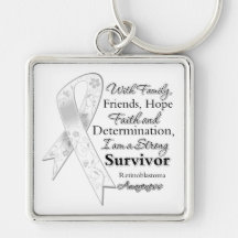 Retinoblastoma Support Strong Survivor Keychain