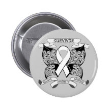 Retinoblastoma Survivor Butterfly Strength Pinback Button