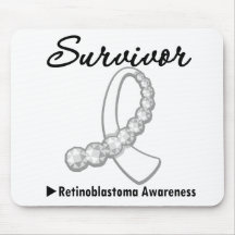 Retinoblastoma Survivor Gemstone Ribbon Mouse Pad