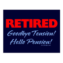 Retiré : Au revoir pension de tension bonjour ! Carte Postale