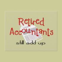 Retired Accountants "Still Add Up" postcards