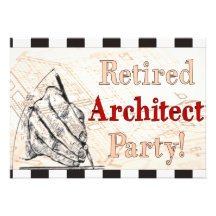 Retired Architect Party Invitations
